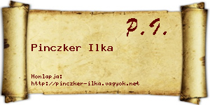 Pinczker Ilka névjegykártya